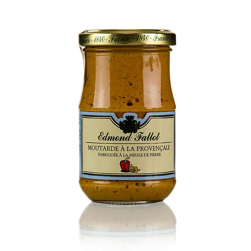 Dijon mustard with paprika and garlic, fine, hot (provencale) - 190 ml - Glass