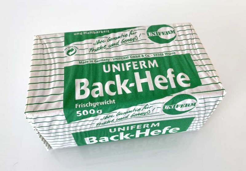 Frische Hefe - 500 g Block - Folie Frische Hefe - 500 g Block - Folie