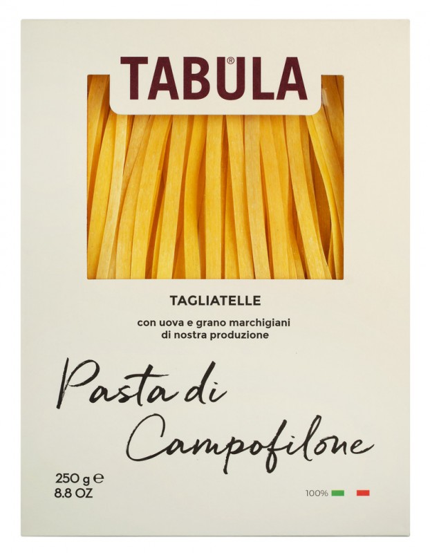 Tabula tagliatelle, egg noodles, La Campofilone, 250 g, pack