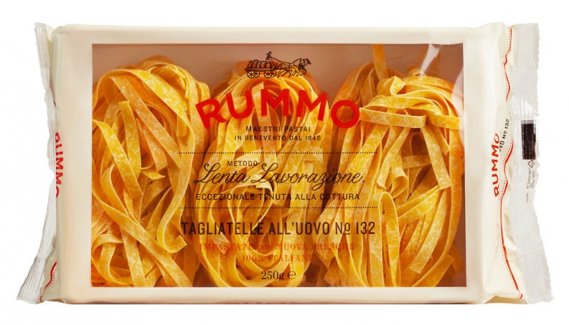 Tagliatelle all`uovo, egg pasta, rummo - 250 g - pack