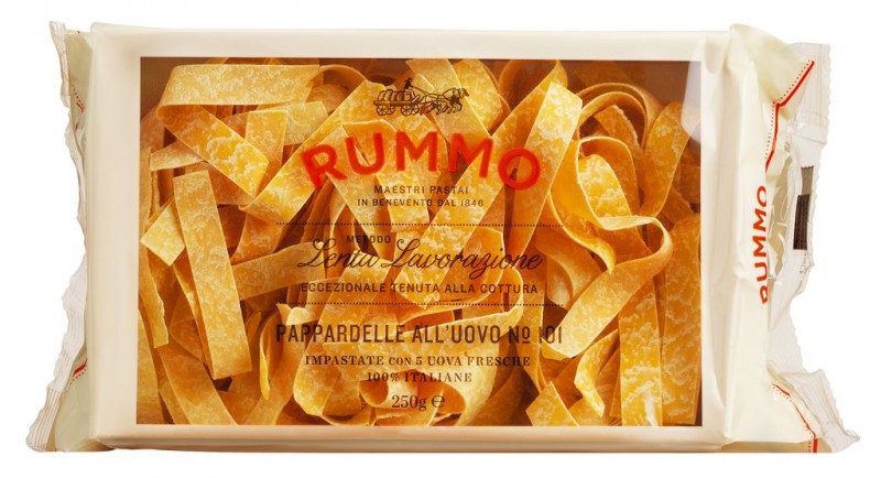 Pappardelle all`uovo, pâtes aux oeufs, rummo - 250 g - Pack