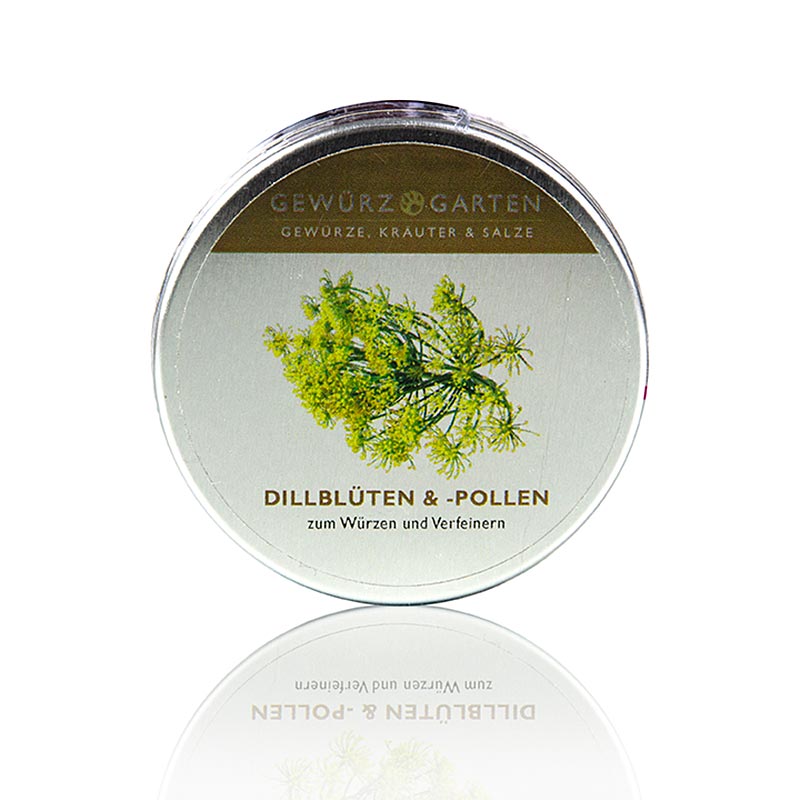 Gewürzgarten Dillblüten und -pollen, zum Würzen und Verfeinern - sehr effektvoll - 10 g - Dose