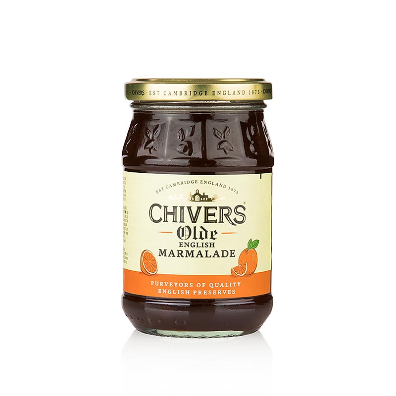 Confiture d`orange - avec peau d`orange grossièrement coupée, foncée et acidulée, Chivers - 340 g - verre