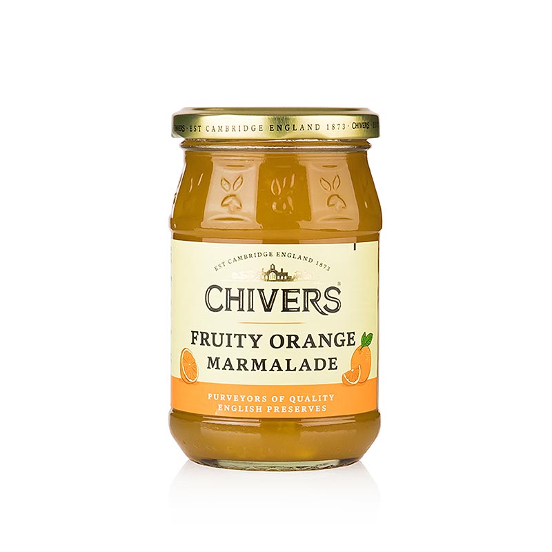 Sinaasappeljam - met grof gesneden sinaasappelschil, fruitig, Chivers - 340 g - glas