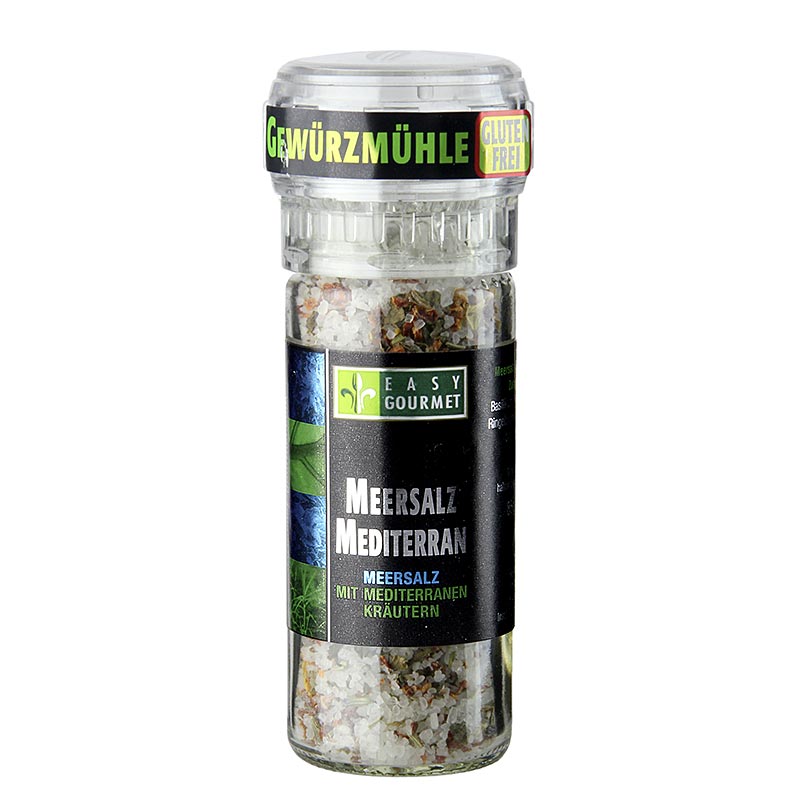Gourmet-Gewürzmühle Meersalz Mediterran, Easy Gourmet - 85 g - Glas Gourmet-Gewürzmühle Meersalz Mediterran, Easy Gourmet - 85 g - Glas