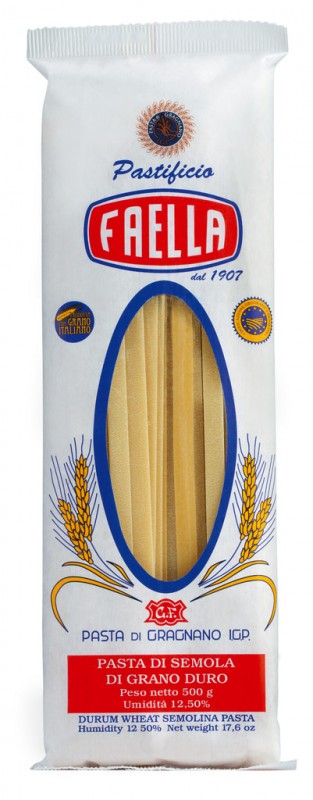 Fettuccine IGP, Nudeln aus Hartweizengrieß, Faella - 500 g - Packung