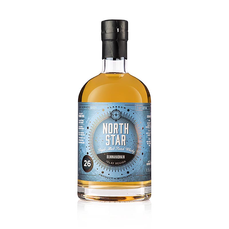 Single Malt Whisky North Star Bunnahabhain 26 J., 51,1% vol., Islay - 700 ml - Flasche Single Malt Whisky North Star Bunnahabhain 26 J., 51,1% vol., Islay - 700 ml - Flasche