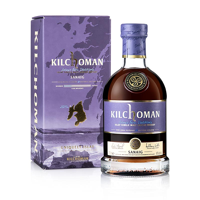 Single Malt Whisky Kilchoman Sanaig, 46% vol., Islay - 700 ml - Flasche Single Malt Whisky Kilchoman Sanaig, 46% vol., Islay - 700 ml - Flasche