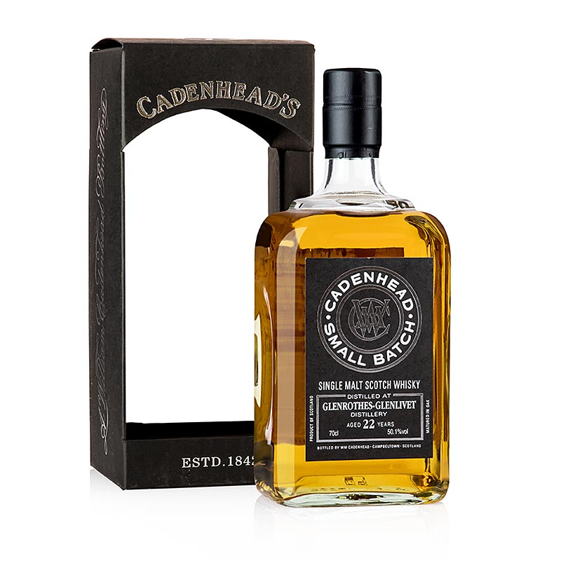 Single Malt Whisky Glenrothes 1996 Cadenhead, 22 Jahre, 50,1% vol., Speyside - 700 ml - Flasche Single Malt Whisky Glenrothes 1996 Cadenhead, 22 Jahre, 50,1% vol., Speyside - 700 ml - Flasche