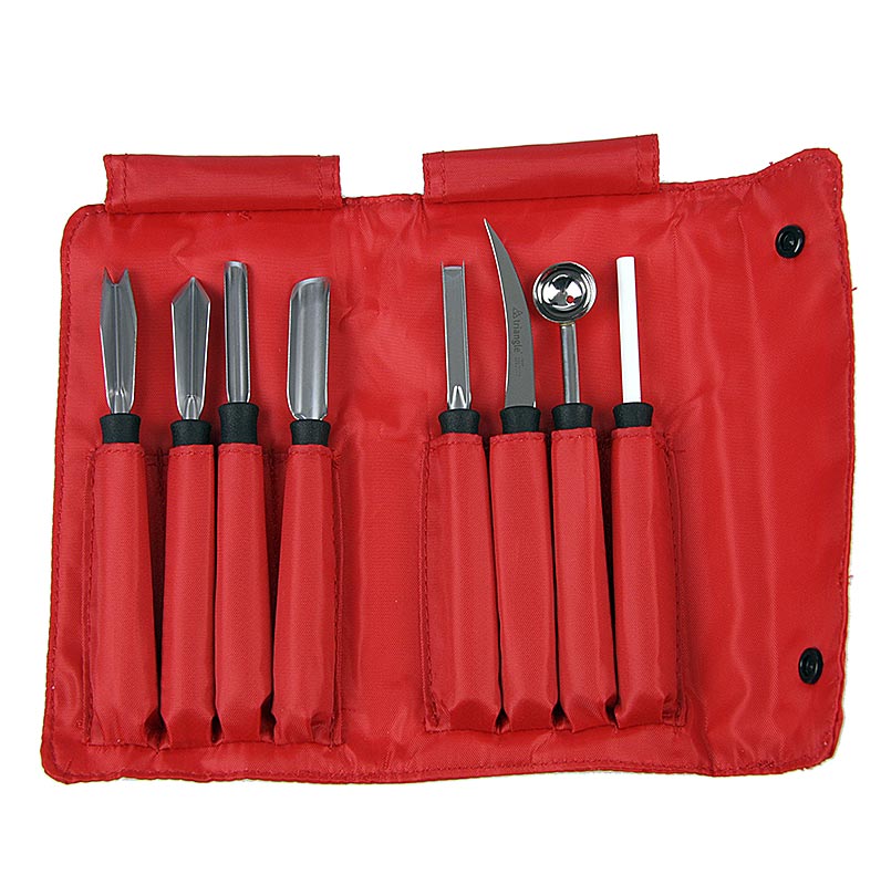 Schnitzmesserset Professional 8-tlg., Edelstahl, von Triangel - Set - Karton