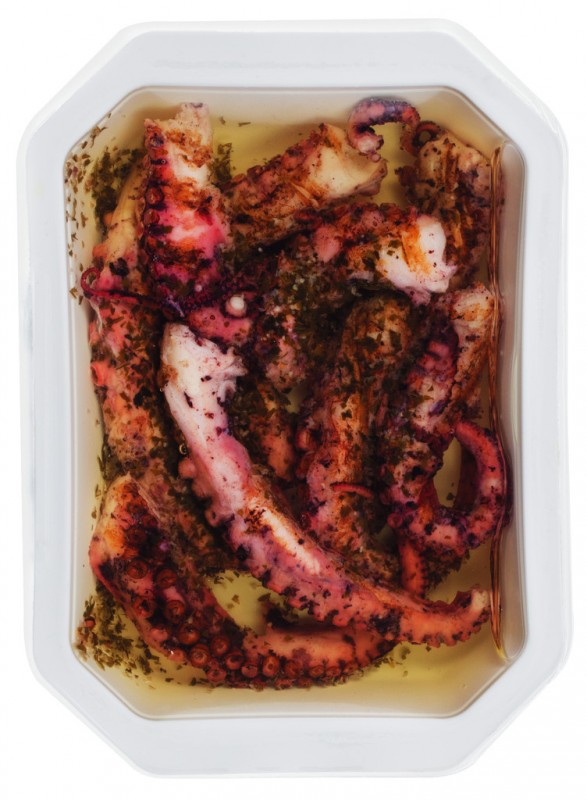 Tentacoli di polpo grigliati in olio, Krakenarme gegrillte in Öl, Borrelli - 200 g - Packung