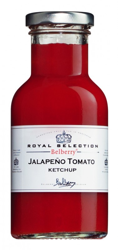 Ketchup Jalapeno, ketchup tomate au piment, belberry - 250 ml - bouteille