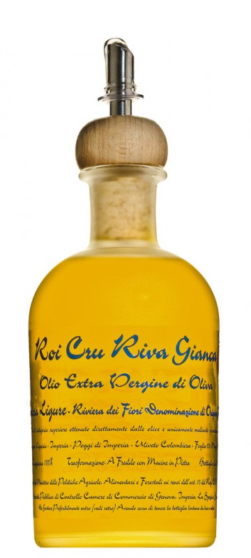Olio extra vergine Cru Riva Gianca, Natives Olivenöl extra, Riviera dei Fiori DOP, Olio Roi - 250 ml - Flasche Olio extra vergine Cru Riva Gianca, Natives Olivenöl extra, Riviera dei Fiori DOP, Olio Roi - 250 ml - Flasche