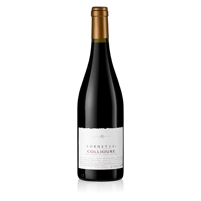 2015er Mas Cornet Collioure, Cuvee, trocken, 13% vol., Abbe Rous - 750 ml - Flasche 2015er Mas Cornet Collioure, Cuvee, trocken, 13% vol., Abbe Rous - 750 ml - Flasche