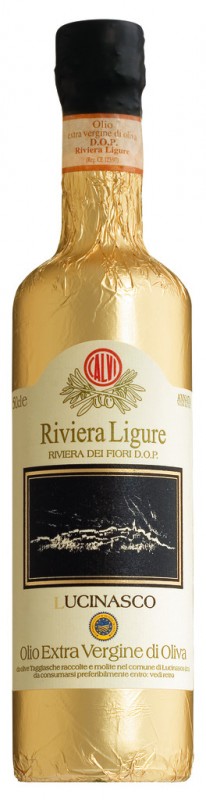 Olio extra vergine Lucinasco, Natives Olivenöl extra Riviera Ligure DOP, Calvi - 500 ml - Flasche Olio extra vergine Lucinasco, Natives Olivenöl extra Riviera Ligure DOP, Calvi - 500 ml - Flasche