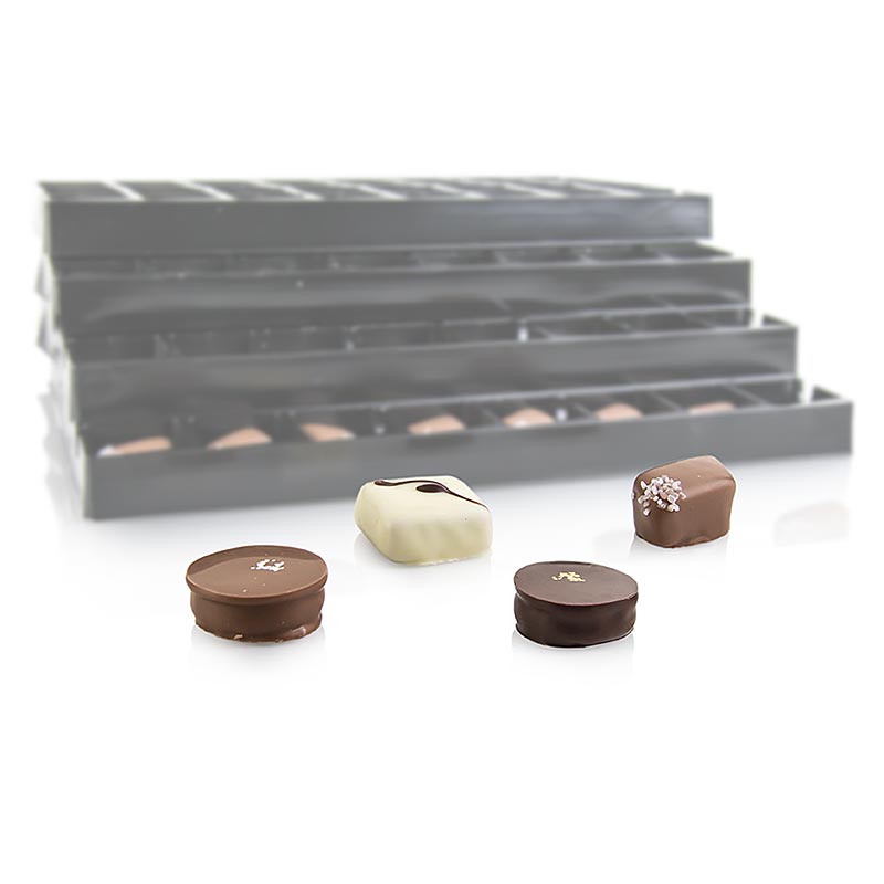 Valrhona Pralinen - Mischung, Sensation Classique, 4 Storten - 1,6 kg, 160 St - Karton