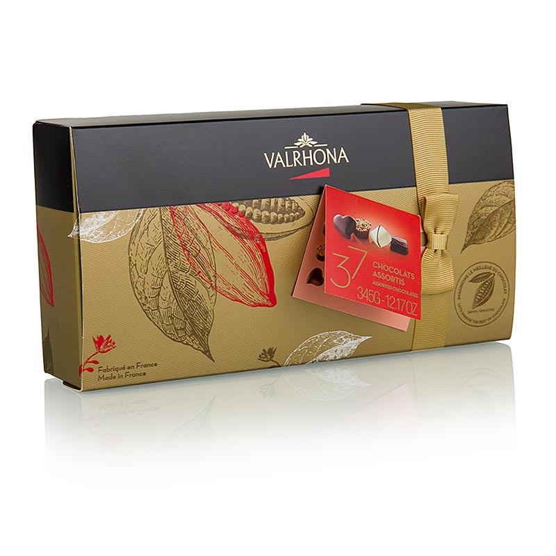 Valrhona Ballotin Sortiment, feine Pralinenmischung - 345 g, 37 Stück - Schachtel