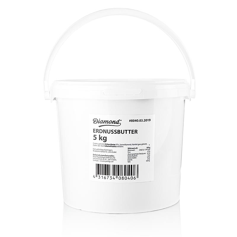 Peanut paste, diamond - 5 kg - PE bucket