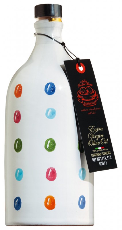 Natives Olivenöl extra, im Krug, Olio extra vergine Peranzana Pois, Muraglia - 500 ml - Krug mit Punkten Natives Olivenöl extra, im Krug, Olio extra vergine Peranzana Pois, Muraglia - 500 ml - Krug mit Punkten