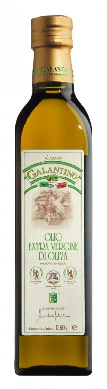 Natives Olivenöl extra Frantoio, Olio extra vergine Frantoio, Galantino - 1.000 ml - Flasche Natives Olivenöl extra Frantoio, Olio extra vergine Frantoio, Galantino - 1.000 ml - Flasche
