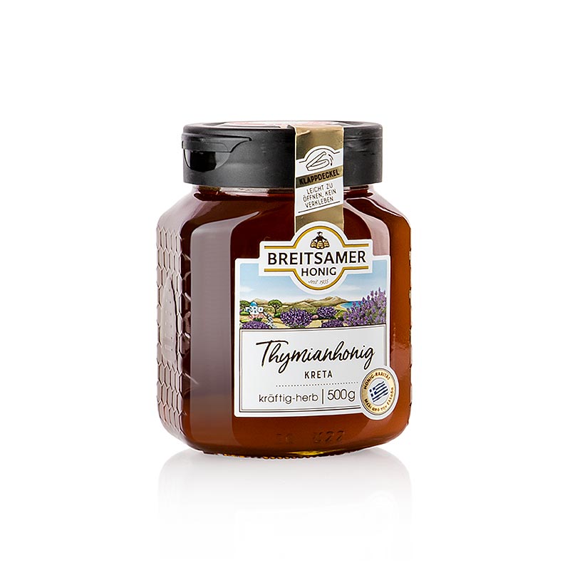 Breitsamer Honig Mediterraner Sommer, Thymian aus Kreta - 500 g - Glas