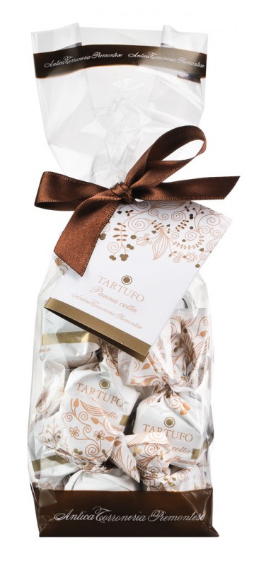 Tartufi dolci panna cotta, sacchetto, truffe au chocolat avec panna cotta, sac cadeau, Antica Torroneria Piemontese - 200 grammes - sac