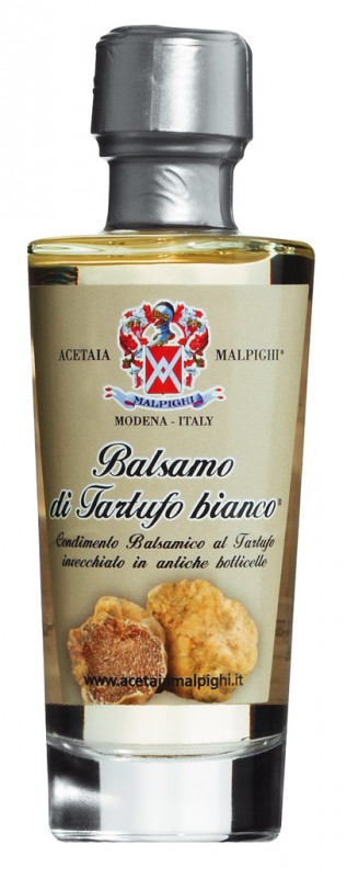 Balsamo di tartufo bianco, Balsamessig mit weißen Trüffeln, Malpighi - 100 ml - Flasche