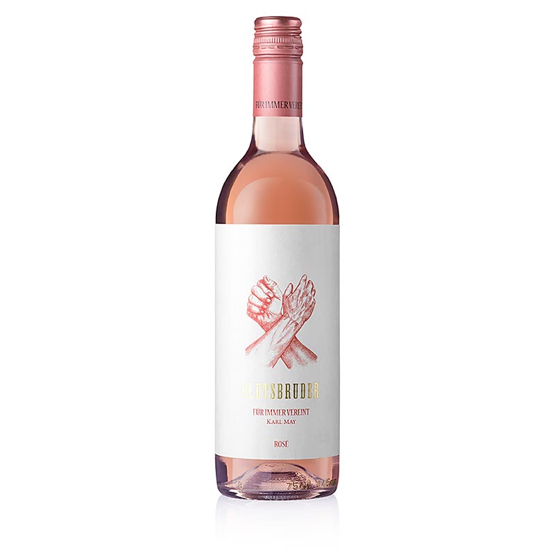 2019er Blutsbruder, Rosewein, trocken, 12% vol., Karl May, BIO - 750 ml - Flasche 2019er Blutsbruder, Rosewein, trocken, 12% vol., Karl May, BIO - 750 ml - Flasche