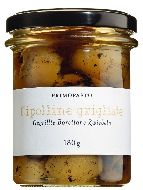 Cipolle alla griglia, Borettane Zwiebeln, gegrillt, Primopasto - 180 g - Glas