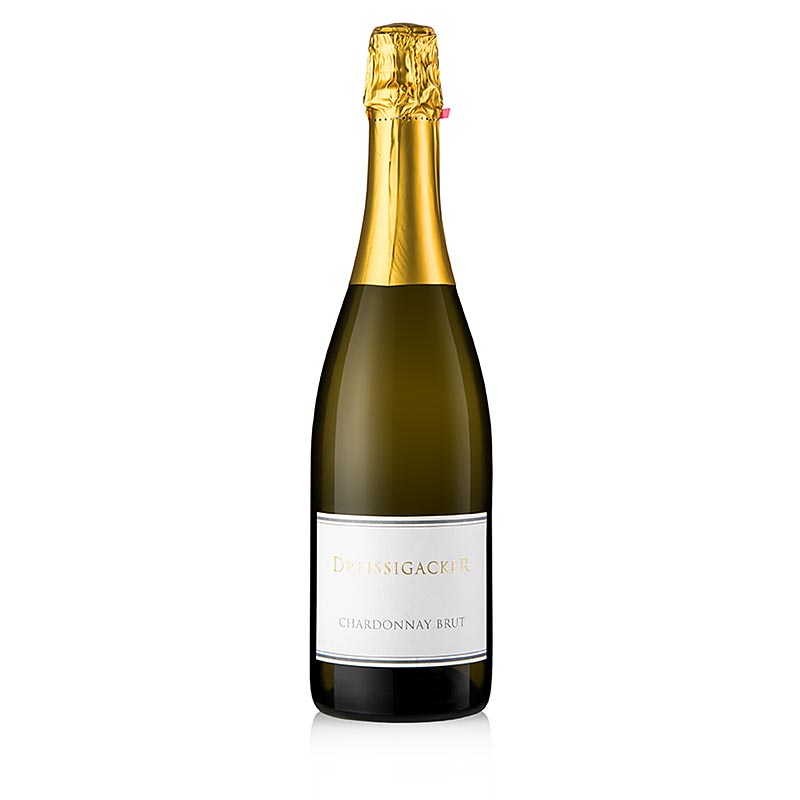 2018er Chardonnay Sekt, brut, Flaschengärung, 12% vol., Dreissigacker - 750 ml - Flasche 2018er Chardonnay Sekt, brut, Flaschengärung, 12% vol., Dreissigacker - 750 ml - Flasche