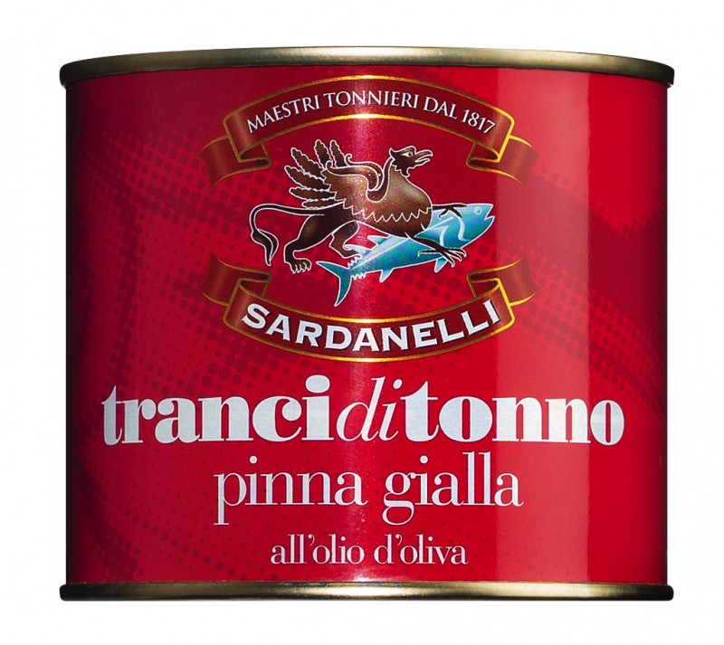 Tonno all`olio d`oliva, Thunfisch in Olivenöl, Sardanelli - 620 g - Dose