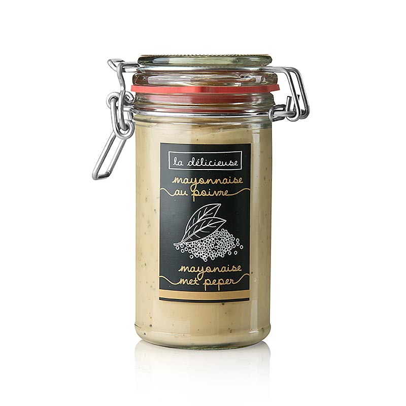 Mayonnaise au poivre, La Delicieuse - 250 ml - Verre