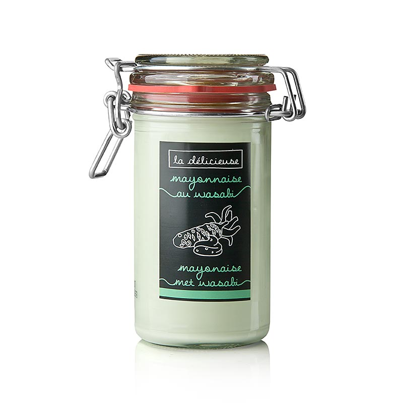 Mayonaise met wasabi, La Delicieuse - 250 ml - Glas