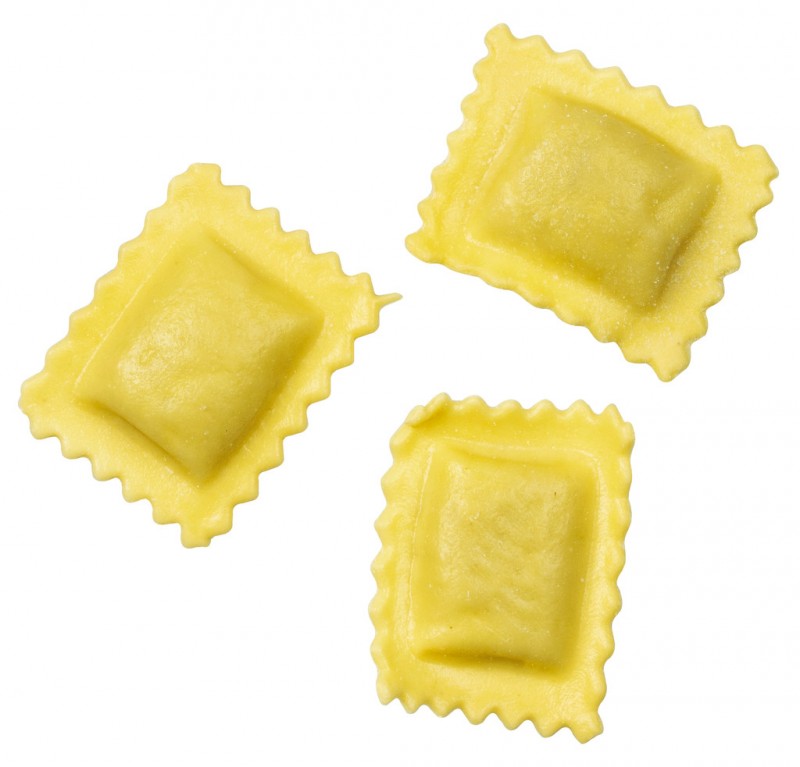 Ravioli con asparago violetto d`Albenga, Ravioli, gefüllt m. violett. Spargel, Pastificio Plin - 250 g - Packung Ravioli con asparago violetto d`Albenga, Ravioli, gefüllt m. violett. Spargel, Pastificio Plin - 250 g - Packung