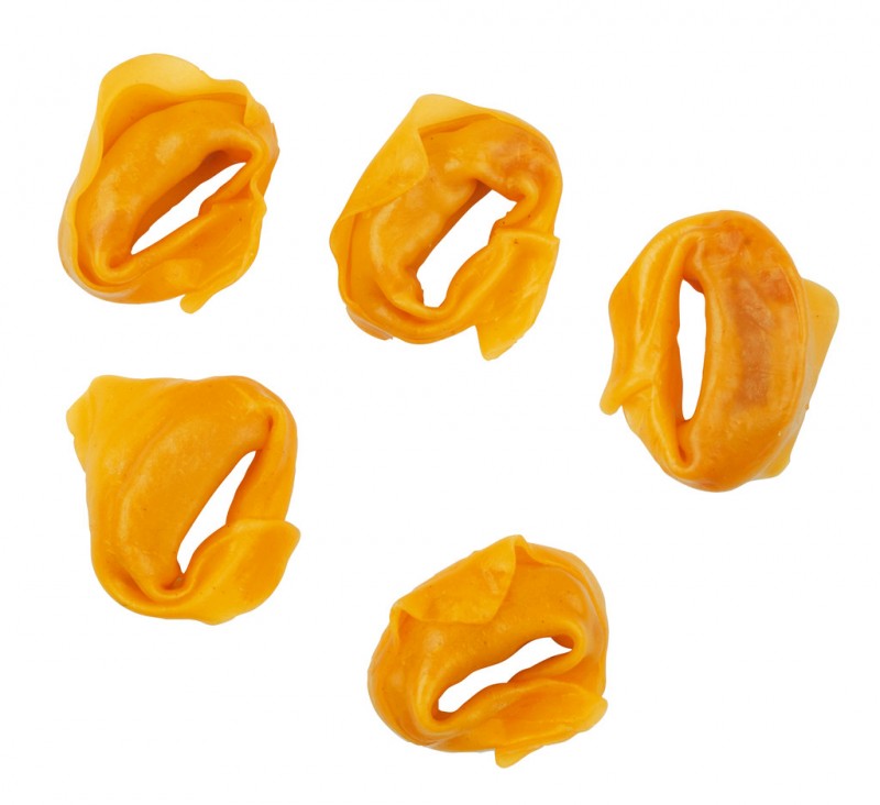Tortelloni alla zucca, Frische Eiernudeln mit Kürbisfüllung, Pasta Fresca Rossi - 250 g - Packung Tortelloni alla zucca, Frische Eiernudeln mit Kürbisfüllung, Pasta Fresca Rossi - 250 g - Packung