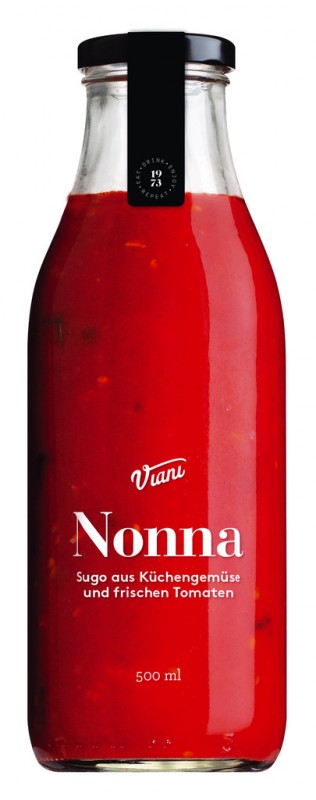 NONNA - Sugo alla contadina, Tomatensauce nach Bauernart, Viani - 500 ml - Flasche