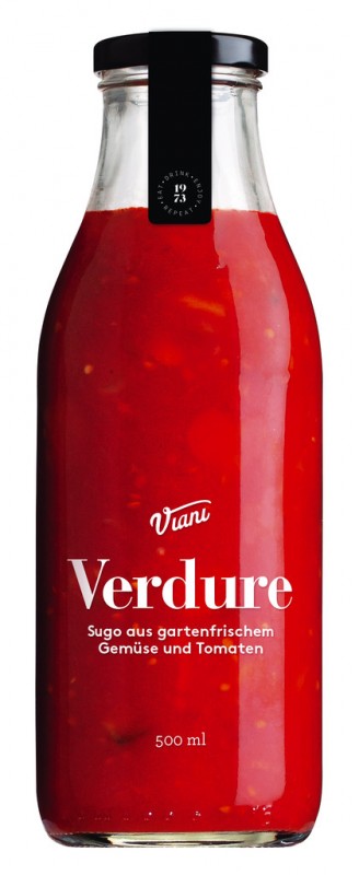 VERDURE - Sugo mediterraneo, tomatensaus met groenten, Viani - 500 ml - fles