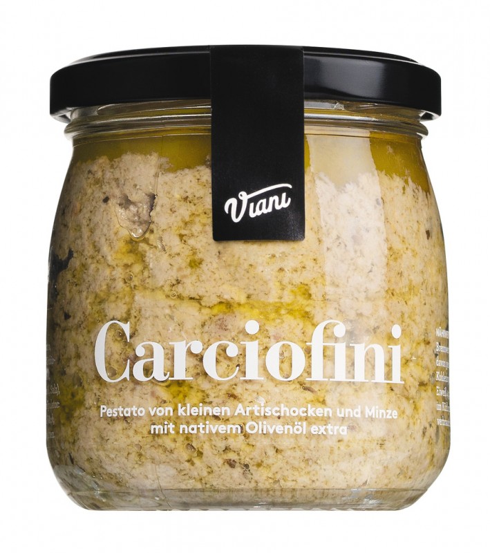 CARCIOFINI - Pestato di carciofini, pestato à base d`artichaut, Viani - 170 grammes - Verre