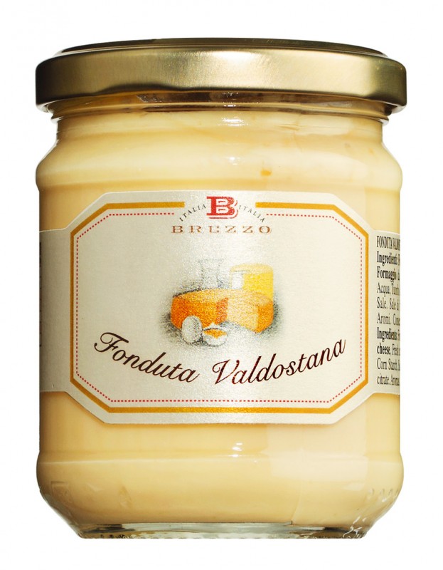 Fonduta Valdostana, Käsecreme mit Fontinakäse, Apicoltura Brezzo - 190 g - Glas Fonduta Valdostana, Käsecreme mit Fontinakäse, Apicoltura Brezzo - 190 g - Glas