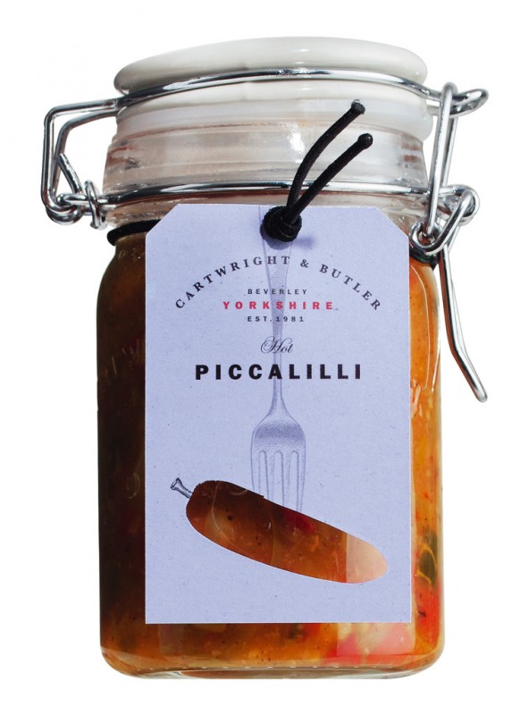 Chutney Piccalilli, légumes marinés à la moutarde, charrette et majordome - 230 grammes - Verre