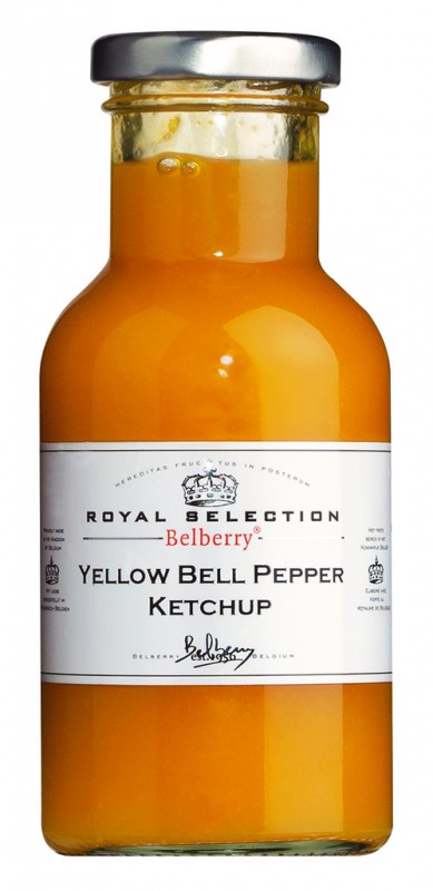 Ketchup au poivron jaune, Ketchup au poivre jaune, Belberry - 250 ml - Bouteille