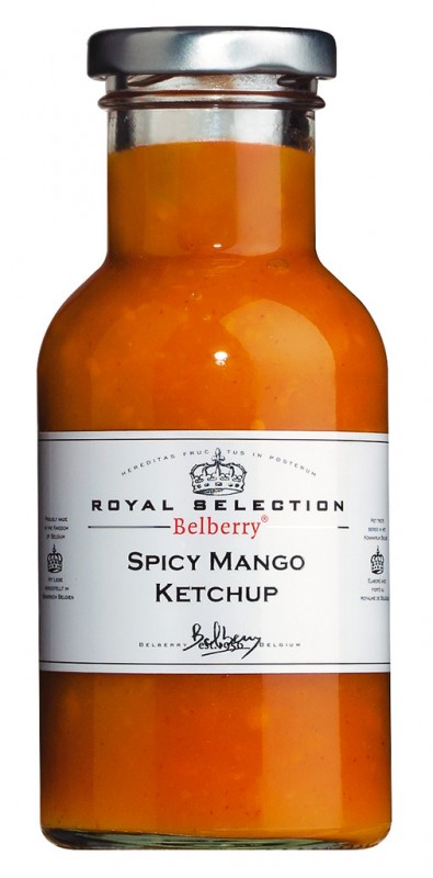 Spicy Mango Gourmet Sauce, Pikante Feinschmeckersauce aus Mango, Belberry - 250 ml - Flasche