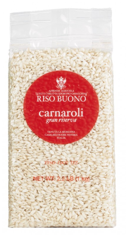 Riso Carnaroli Gran Riserva, Risotto rice Carnaroli, Riso Buono - 1,000 g - bag