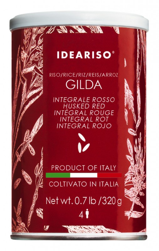 Riso Rosso Gilda Integrale, Roter Vollkornreis, Ideariso - 320 g - Dose