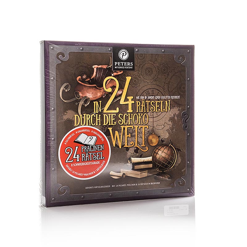 Adventskalender In 24 Rätsel um die Welt, mit Alkohol, Peters - 255 g - Packung Adventskalender In 24 Rätsel um die Welt, mit Alkohol, Peters - 255 g - Packung