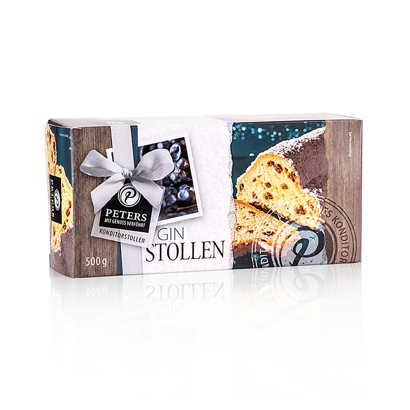 Weihnachtsgebäck - Christstollen mit Gin, Peters - 500 g - Schachtel Weihnachtsgebäck - Christstollen mit Gin, Peters - 500 g - Schachtel