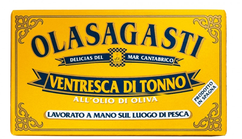 Ventresca di tonno, Thunfischbauch (gelb), Olasagasti - 120 g - Dose