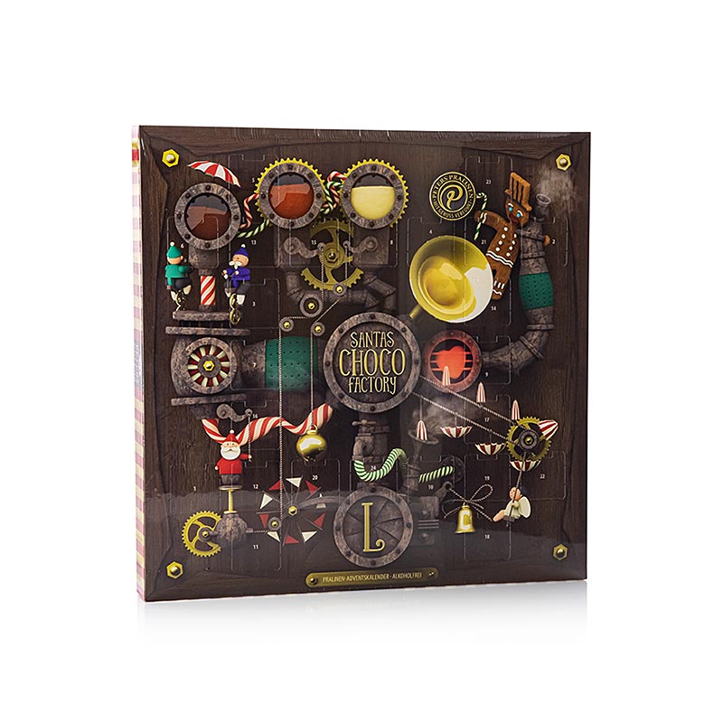 Adventskalender Santas Choco Factory, Pralinen, alkoholfrei, Peters - 300 g - Karton Adventskalender Santas Choco Factory, Pralinen, alkoholfrei, Peters - 300 g - Karton