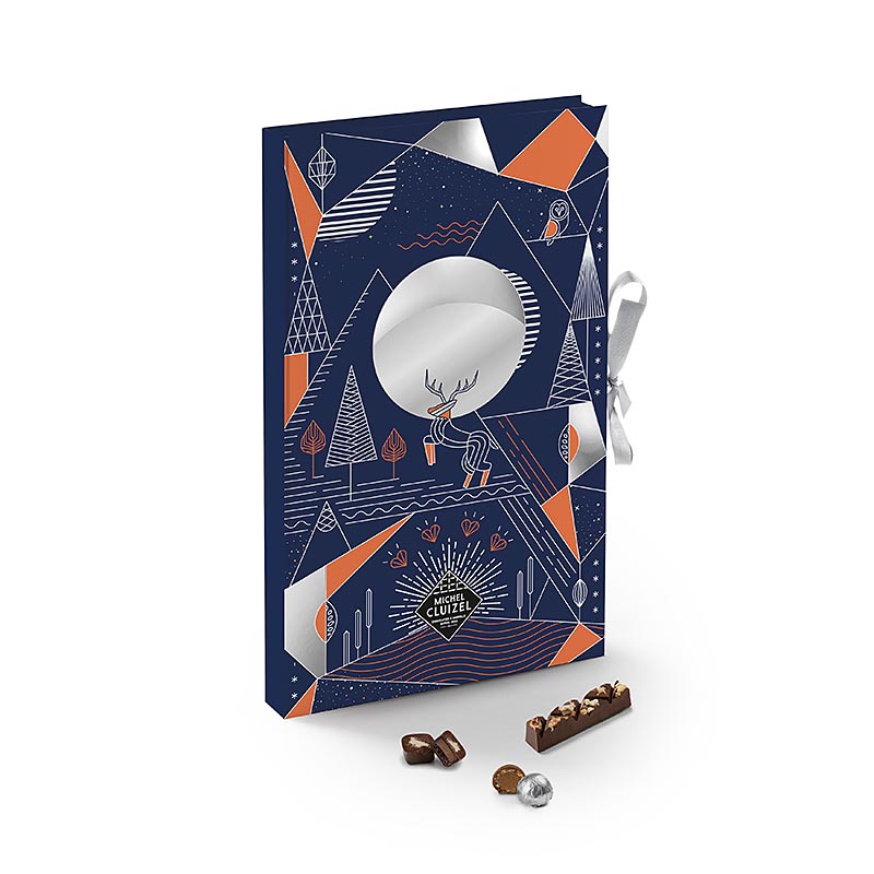 Adventskalender Michel Cluizel, 24 Pralinen, ohne Alkohol - 273 g - Schachtel Adventskalender Michel Cluizel, 24 Pralinen, ohne Alkohol - 273 g - Schachtel