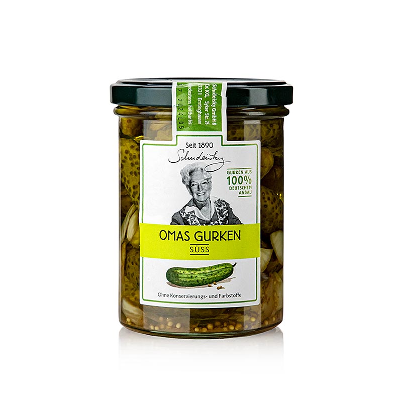 Bedstemors pickles, søde syltede, Schudeisky - 400 g - Glas